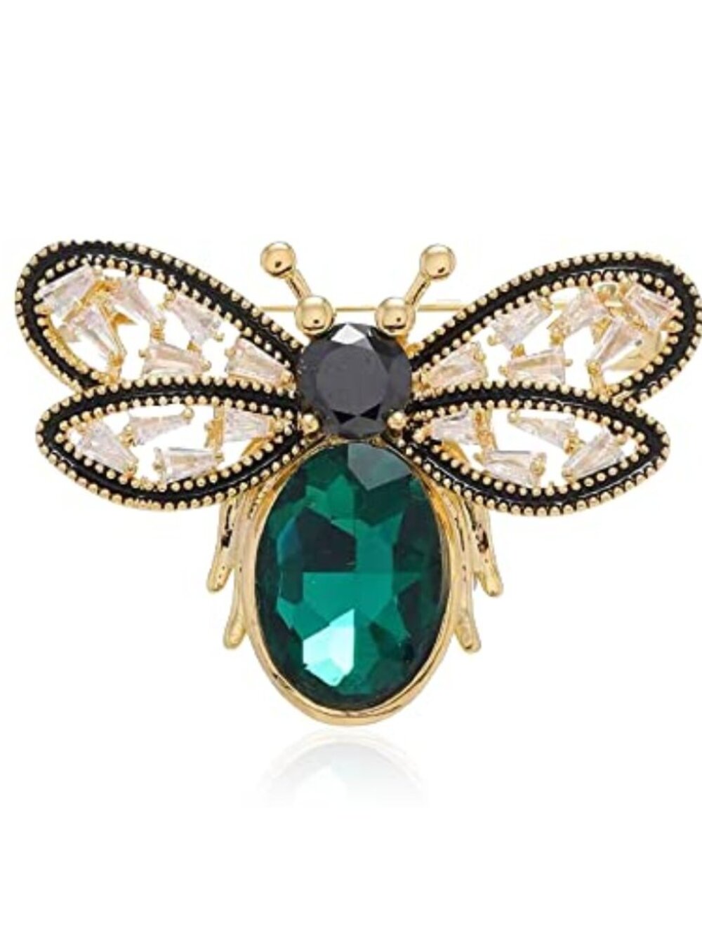 New - Colorful Rhinestone Bee Brooch Honey Bee Lapel Pin Vintage Crystal Insect